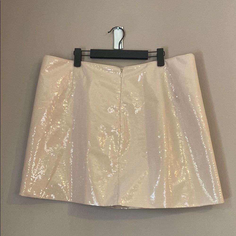 Women's Sequin Mini A-Line Skirt - A New Day Cream 17(XXL) NWOT - Picture 5 of 8